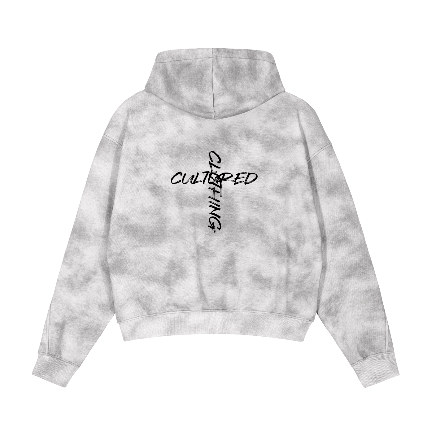 Dirty Washed Zip-Up Fleece Hoodie