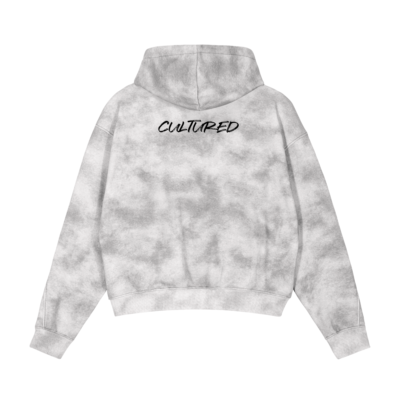 Dirty Washed Zip-Up Fleece Hoodie