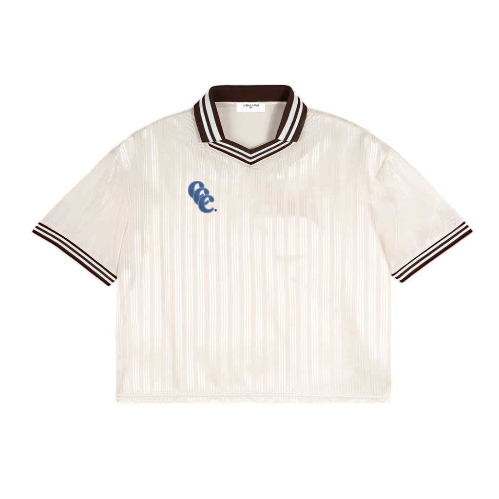 Contrast Stripes Polo Collar T-Shirt