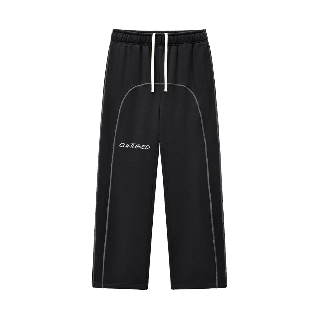 Contrast-Stitched Fleece Sweatpants